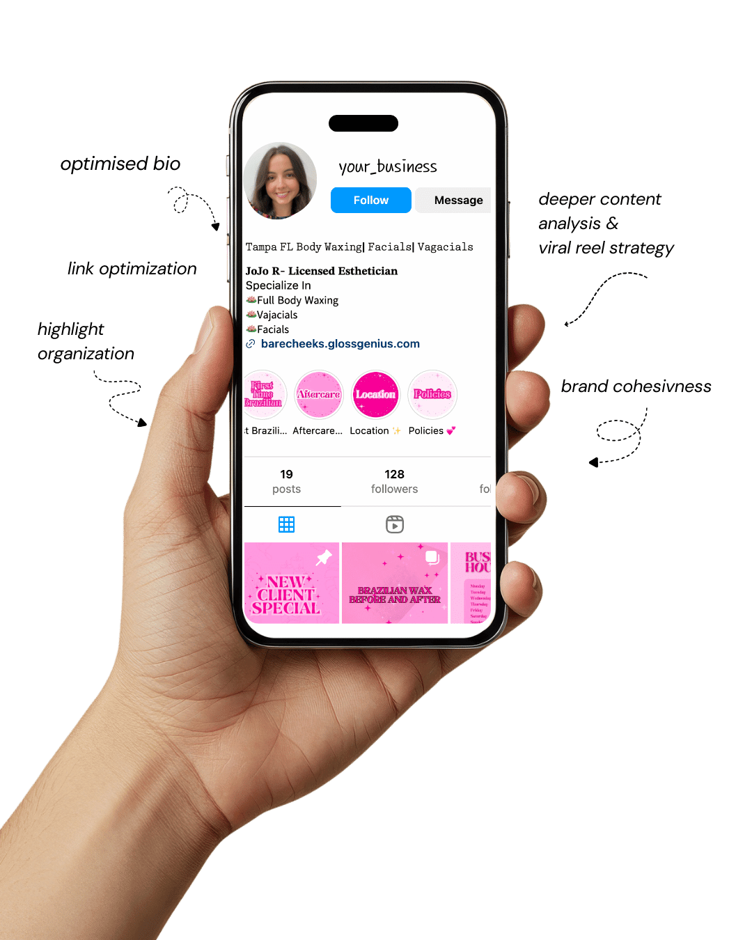 Instagram audit mockup
